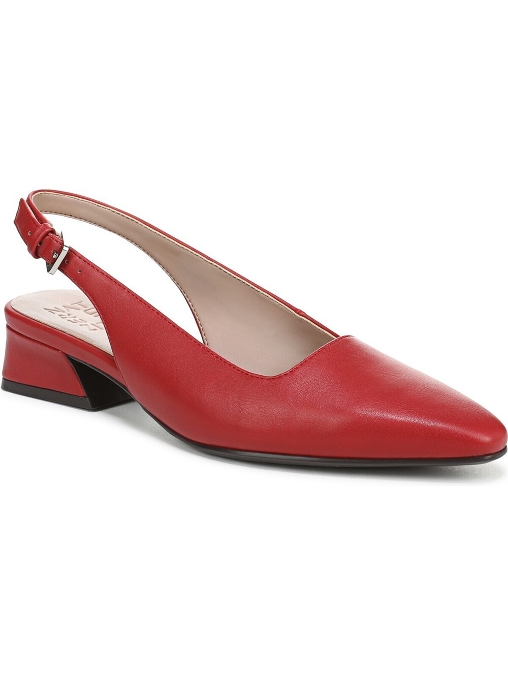 120$ Naturalizer Ginger Slingback Sandals Faux Leather Women's Size 6 US Red